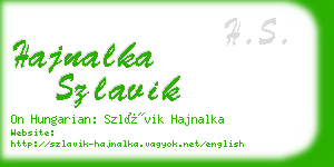 hajnalka szlavik business card